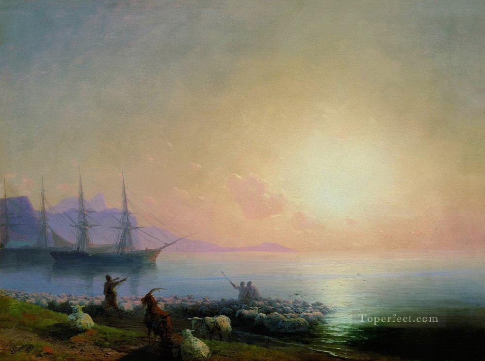 sheepdip 1877 Romantic Ivan Aivazovsky Russian Oil Paintings